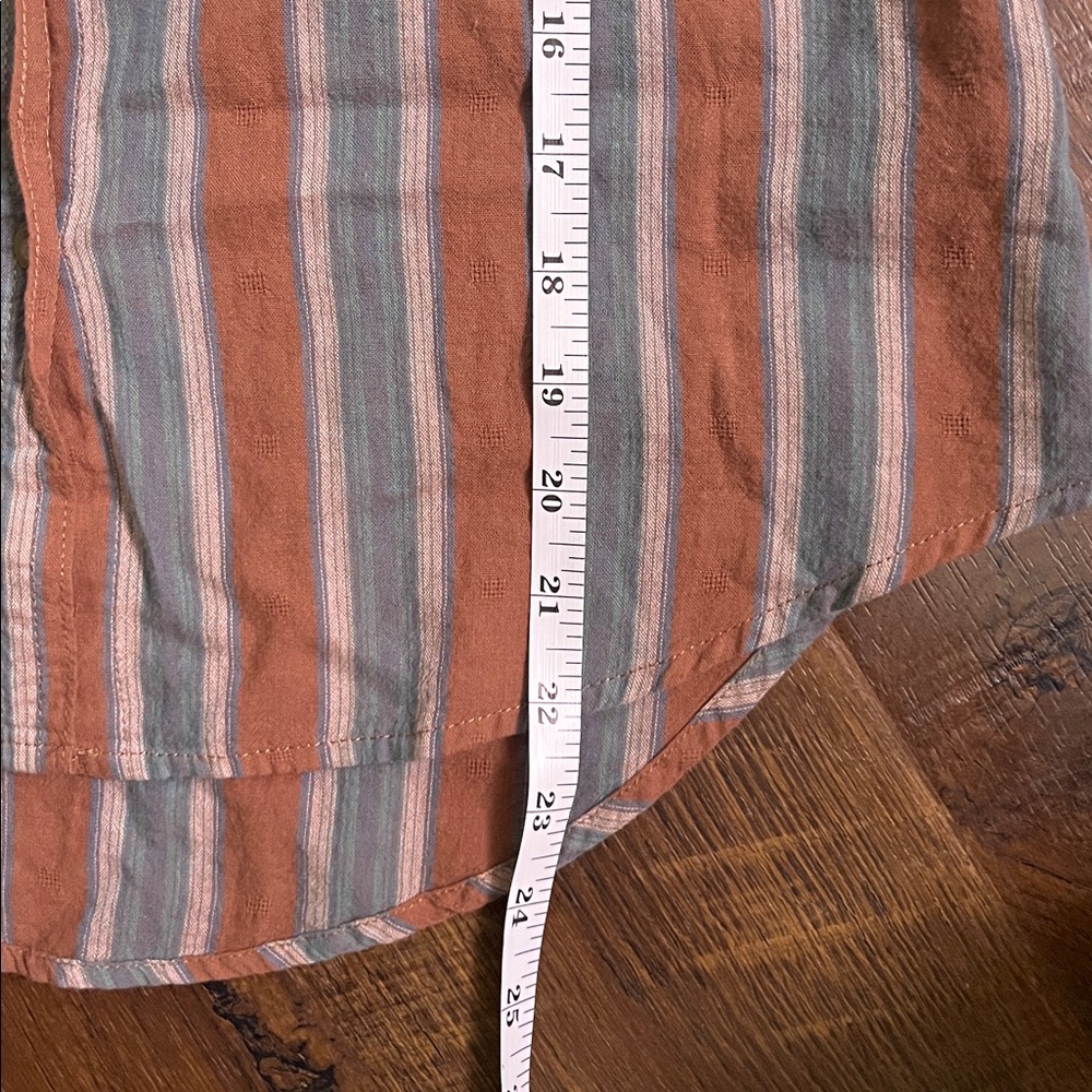 Love Notes Striped Cotton Button-Down Shirt - Rus… - image 6